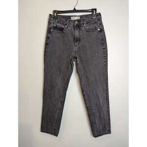GARAGE High‎ Rise Mom Jeans Size 5 Black Gray 28" Waist Skinny Minimalist Style